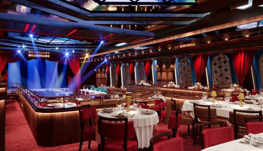 نمایش شام خیره‌کننده میلیاردری در دبی با مکان جدیدی بی‌نظیر